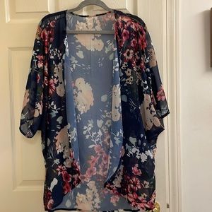 Navy Blue Sheer Kimono. Size XL. $12